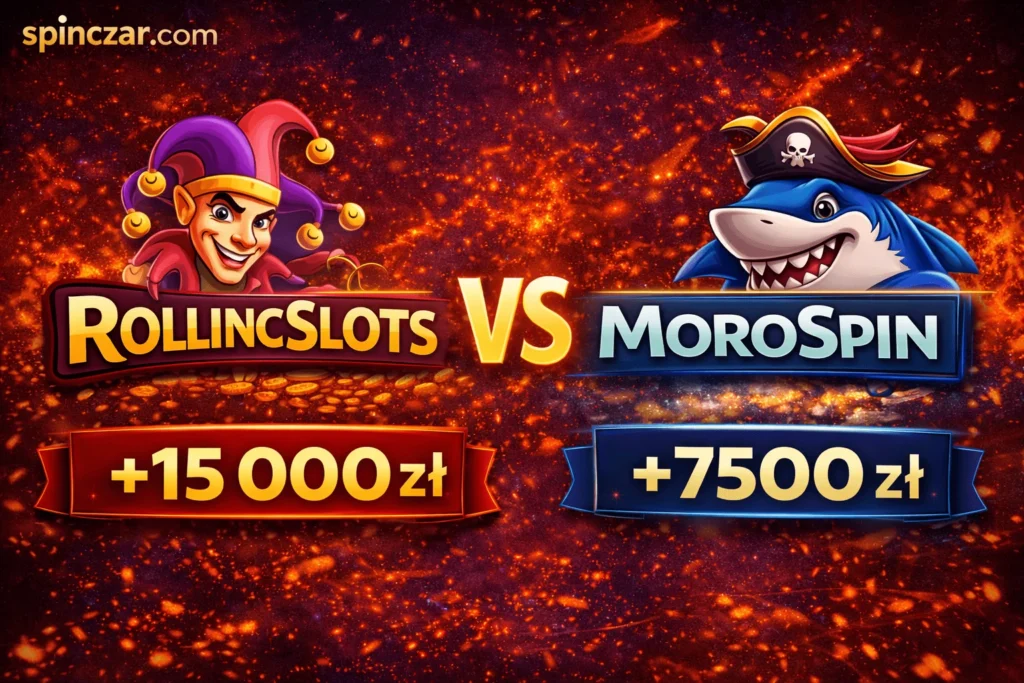RollingSlots czy MoroSpin — porównanie bonusów 15 000 zł vs 7500 zł w 2026