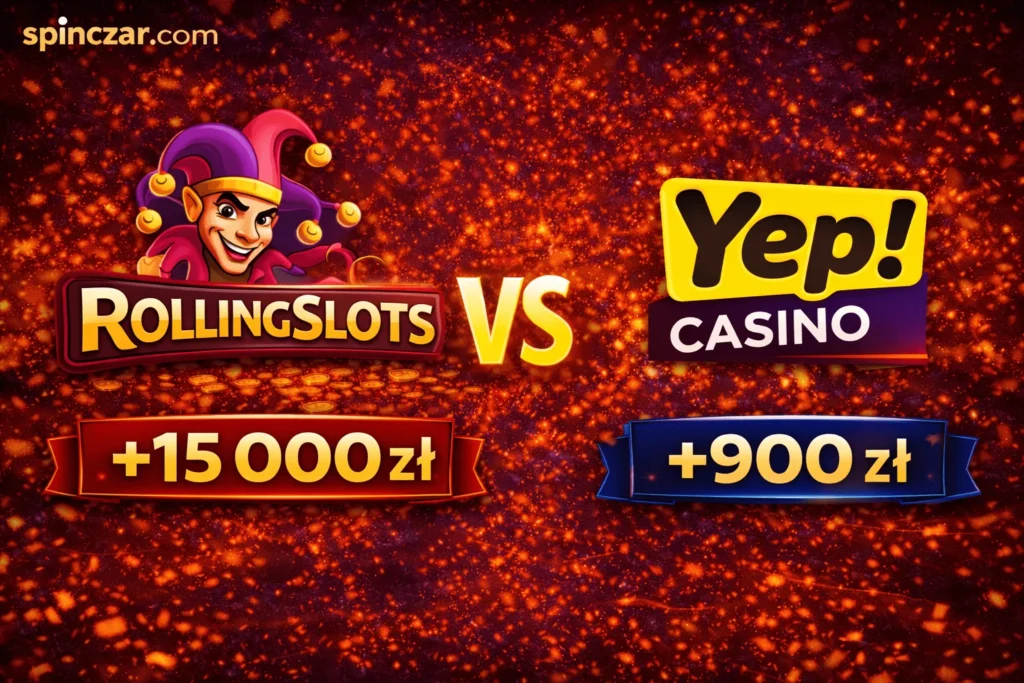 RollingSlots czy YEP Casino — które kasyno wybrać w 2026? Porównanie bonusów i wypłat