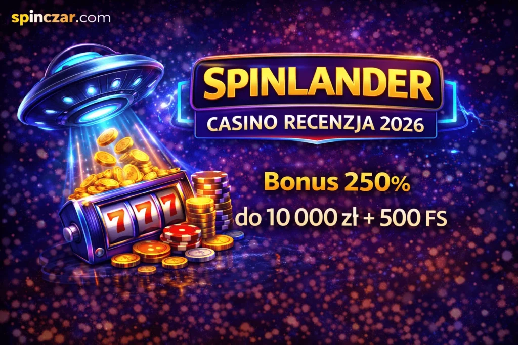 SpinLander Casino Recenzja 2026 — Bonus 250% do 10 000 zł + 500 FS. HighRoller: 100% do 4300 zł. Min dep 10 EUR