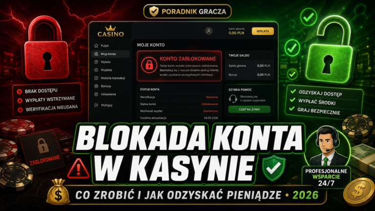 Blokada konta w kasynie — poradnik 2026