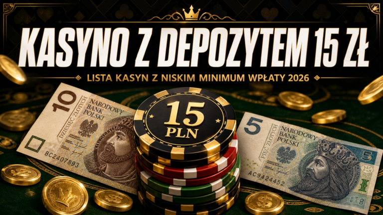 Kasyno z depozytem 15 zł — ranking 2026