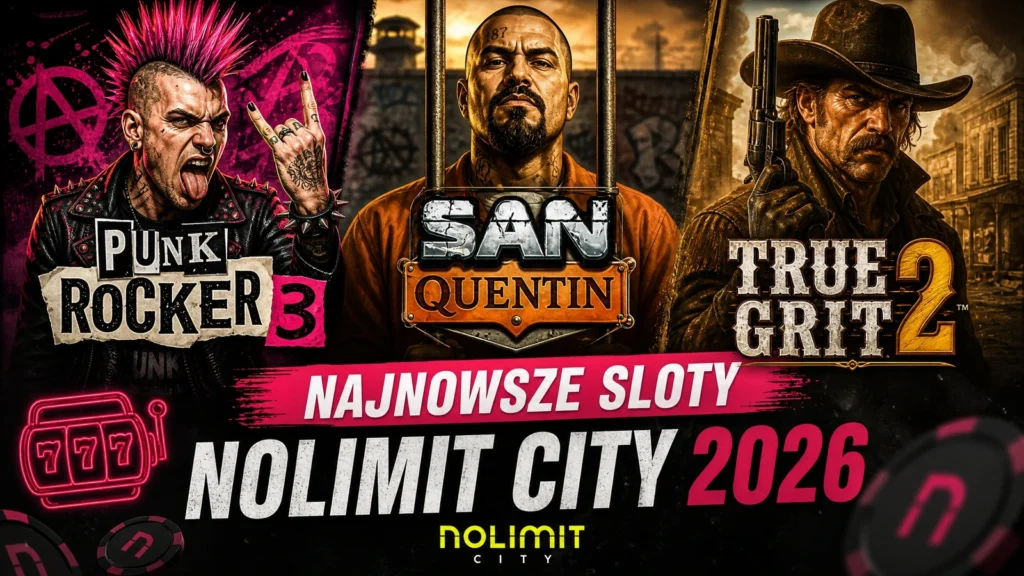 Najnowsze sloty Nolimit City 2026 — Punk Rocker 3, San Quentin, True Grit 2