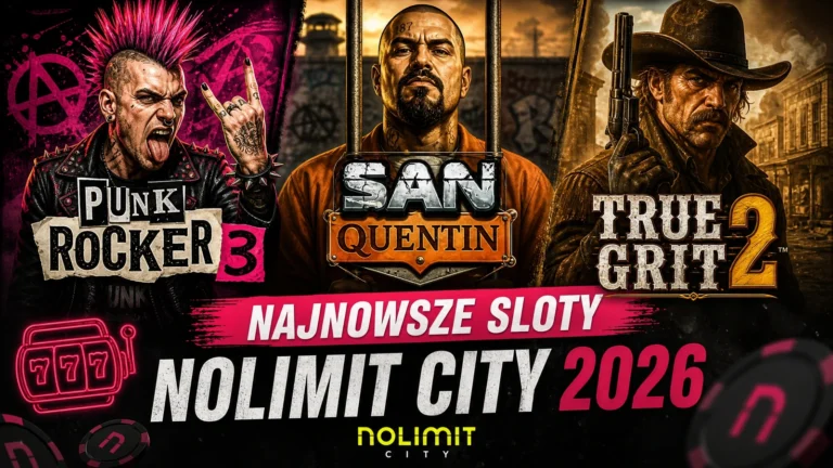 Najnowsze sloty Nolimit City 2026 — Punk Rocker 3, San Quentin, True Grit 2