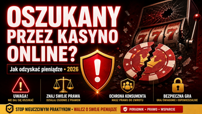 Oszukany przez kasyno online — jak odzyskać pieniądze